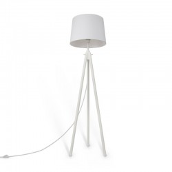 Calvin - White Tripod Floor Lamp with White Cotton Shade Calvin - White Tripod Floor Lamp with White Cotton Shade