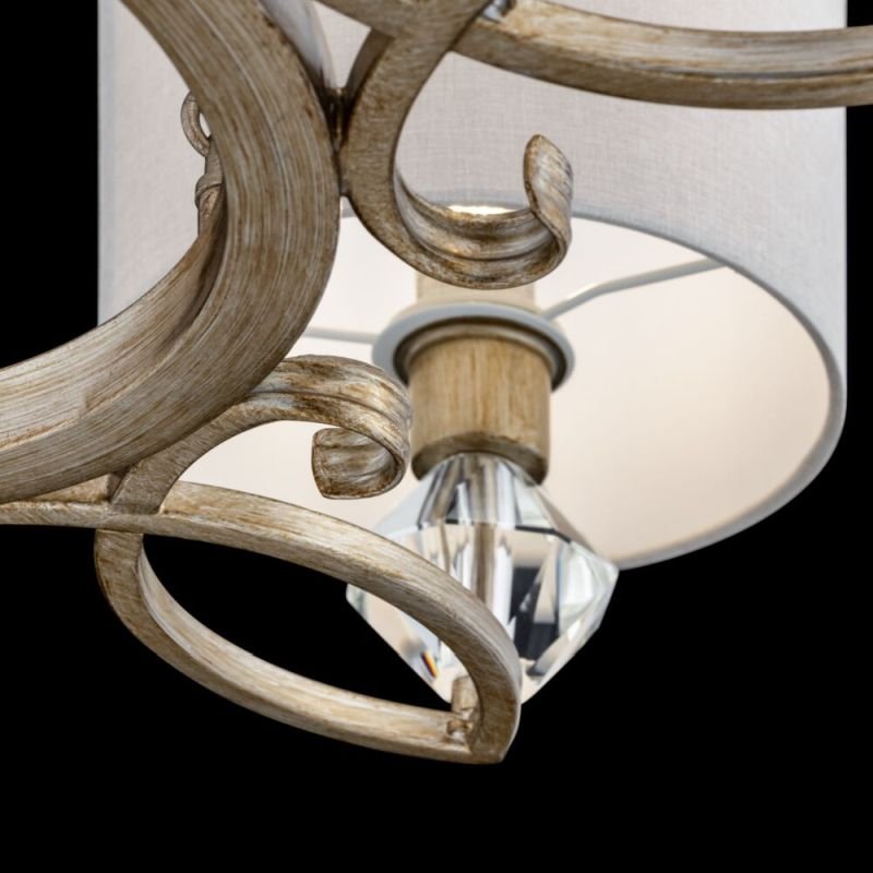 Ceiling Lights - Luxe - Cream Shade & Antique Gold 5 Light Pendant Maytoni-H006PL-05G - Luxe - Cream Shade & Antique Gold 5 Light Pendant