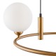 Ceiling Lights - Ring - White Glass Ball & Gold 4 Light Centre Fitting Maytoni-MOD013PL-04BS - Ring - White Glass Ball & Gold 4 Light Centre Fitting