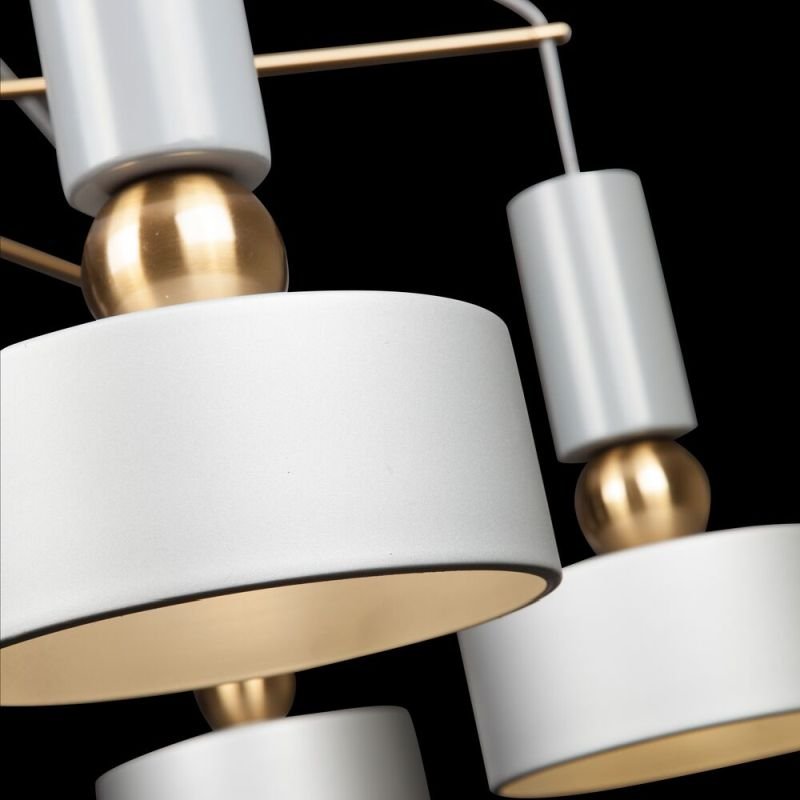 Ceiling Lights - Void - Grey & Antique Brass 6 Light Centre Fitting Maytoni-MOD030PL-06GR - Void - Grey & Antique Brass 6 Light Centre Fitting