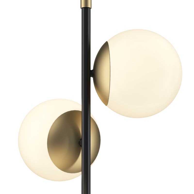 Maytoni-MOD048FL-03G - Nostalgia - White & Black and Gold 3 Light Floor Lamp