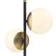 Maytoni-MOD048FL-03G - Nostalgia - Black & Gold 3 Light Floor Lamp with White Glass