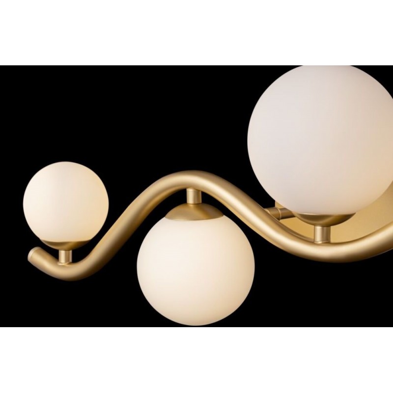 Wall Lights - Uva - White & Matt Gold 5 Light Wall Lamp Maytoni-MOD059WL-05G - Uva - White & Matt Gold 5 Light Wall Lamp