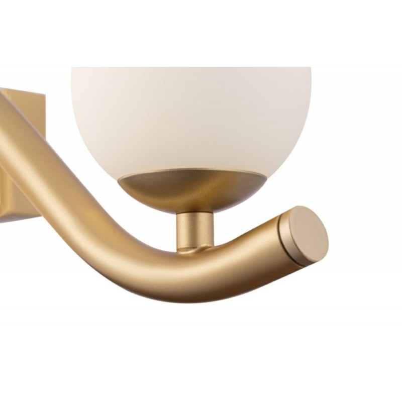 Wall Lights - Uva - White & Matt Gold 5 Light Wall Lamp Maytoni-MOD059WL-05G - Uva - White & Matt Gold 5 Light Wall Lamp
