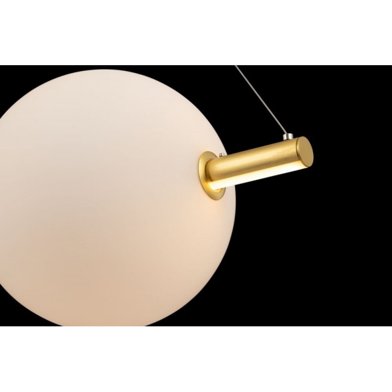 Kitchen Lights - Freccia - LED White Glass & Gold over Island Fitting Maytoni-MOD063PL-L30G3K - Freccia - LED White Glass & Gold over Island Fitting
