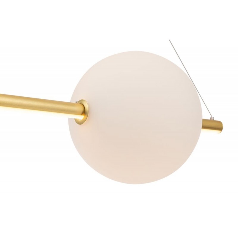 Kitchen Lights - Freccia - LED White Glass & Gold over Island Fitting Maytoni-MOD063PL-L30G3K - Freccia - LED White Glass & Gold over Island Fitting