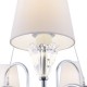 Ceiling Lights - Florero - White Fabric Shade & Chrome 9 Light Centre Fitting Maytoni-MOD078PL-09CH - Florero - White Fabric Shade & Chrome 9 Light Centre Fitting
