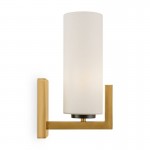 Fortano - Brass Wall Lamp with White Glass