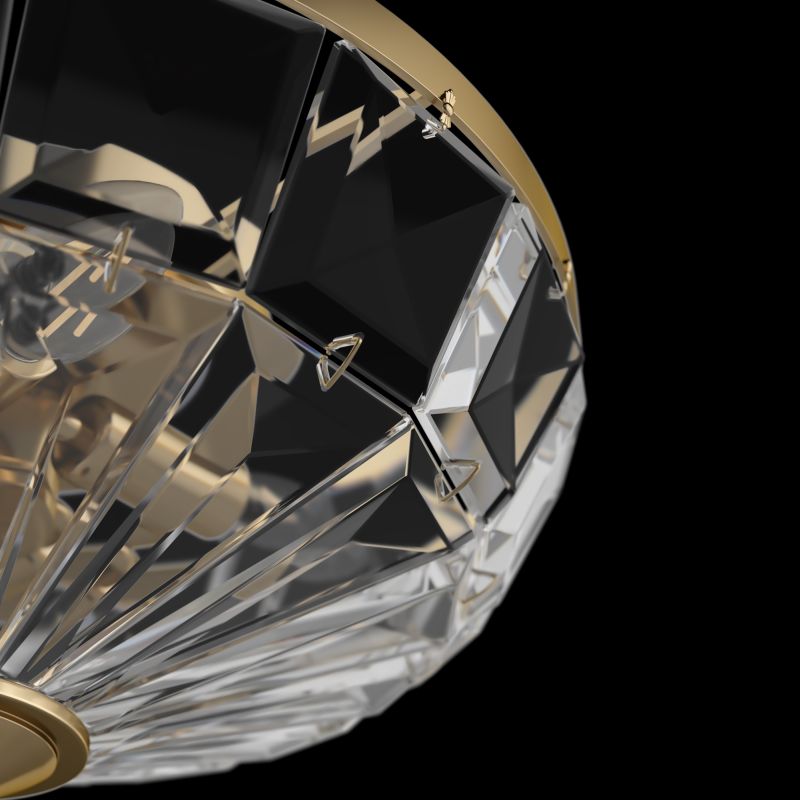 Maytoni-MOD094CL-04G - Facet - Crystal & Gold 4 Light Ceiling Lamp