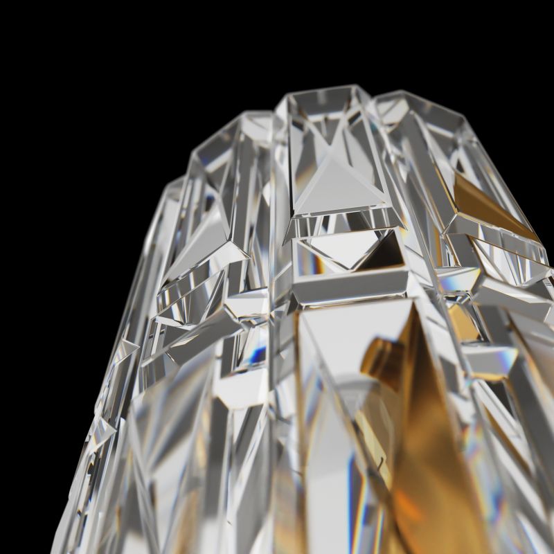 Maytoni-MOD094WL-01G - Facet - Crystal & Gold Wall Lamp