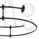 Maytoni-MOD317PL-04B - Balance - White Glass & Black 4 Light Centre Fitting