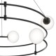 Maytoni-MOD317PL-06B - Balance - White Glass & Black 6 Light Centre Fitting