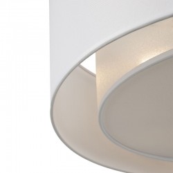 Bergamo -  White Fabric Flush with Diffuser
