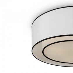 Bergamo - White & Black Fabric Flush with Diffuser