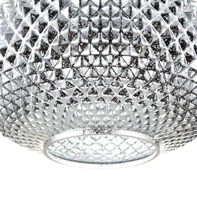 Ceiling Lights - Moreno - Silver Textured Glass Single Pendant Maytoni-P019-PL-01-N - Moreno - Silver Textured Glass Single Pendant