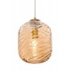 Maytoni-P058PL-01BS - Dunas - Patterned Amber Glass & Antique Brass Pendant