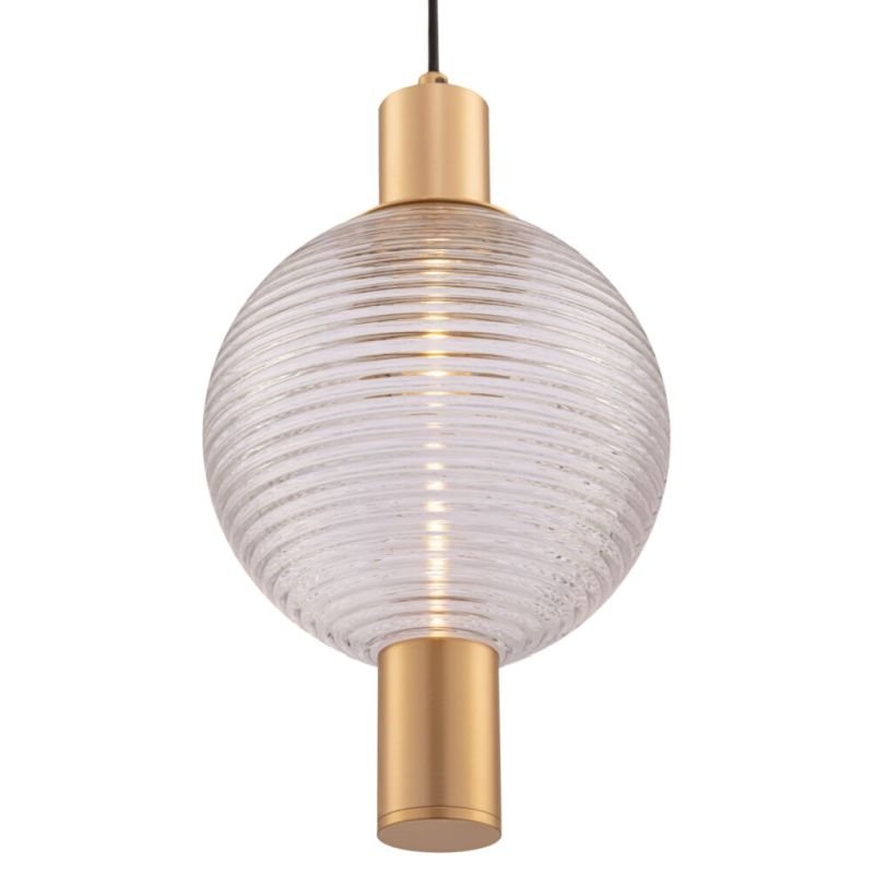 Ceiling Lights - Rueca - Decorative Glass & Matt Gold Single Pendant Maytoni-P060PL-01BS - Rueca - Decorative Glass & Matt Gold Single Pendant