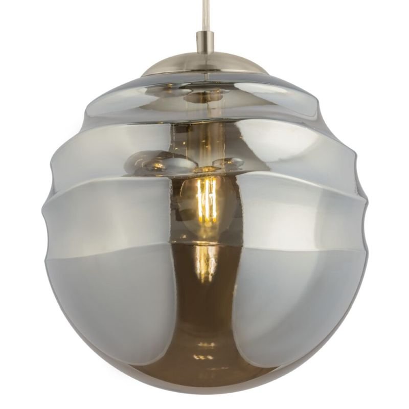 Ceiling Lights - Vinare - Smoky Glass & Nickel 3 Light Cluster Fitting Maytoni-P074PL-03N - Vinare - Smoky Glass & Nickel 3 Light Cluster Fitting