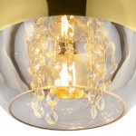 Fermi - Gold Pendant with Clear & Gold Glass with Crystal  Fermi - Gold Pendant with Clear & Gold Glass with Crystal