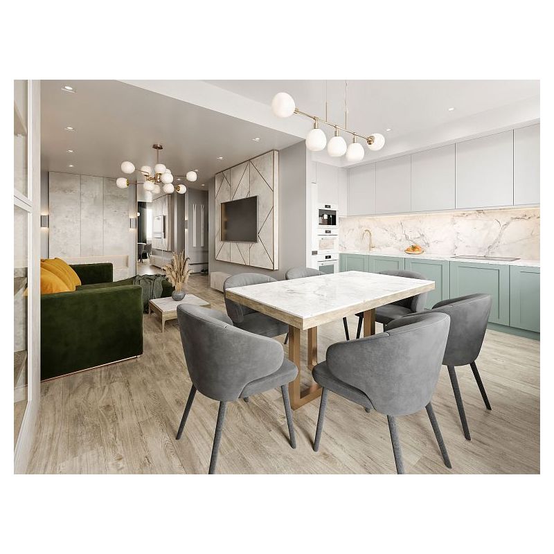 Kitchen Lights - Erich - White Glass Ball & Nickel 5 Light over Island Fitting Maytoni-MOD221-PL-05-N - Erich - White Glass Ball & Nickel 5 Light over Island Fitting