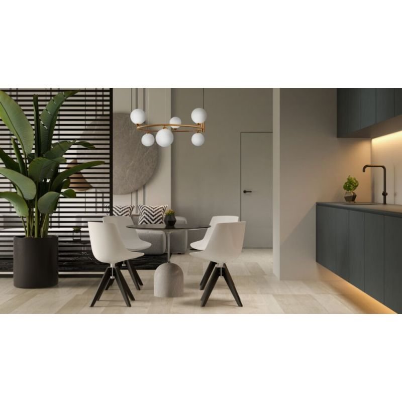 Ceiling Lights - Ring - White Glass Ball & Gold 4 Light Centre Fitting Maytoni-MOD013PL-04BS - Ring - White Glass Ball & Gold 4 Light Centre Fitting