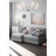 Table & Floor Lamp - Florero - White Fabric Shade & Chrome Big Table Lamp Maytoni-MOD079TL-01CH - Florero - White Fabric Shade & Chrome Big Table Lamp