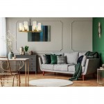 Fortano - Brass 6 Light Centre Fitting with White Glass Fortano - Brass 6 Light Centre Fitting with White Glass