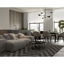 Mollis - White & Black 8 Light Centre Fitting Mollis - White & Black 8 Light Centre Fitting