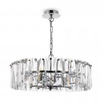 Puntes - Chrome 6 Light Pendant with Crystal Puntes - Chrome 6 Light Pendant with Crystal