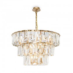 Puntes - Gold 18 Light Pendant with Crystal Puntes - Gold 18 Light Pendant with Crystal
