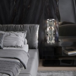 Puntes - Chrome 2 Light Table Lamp with Crystal Puntes - Chrome 2 Light Table Lamp with Crystal