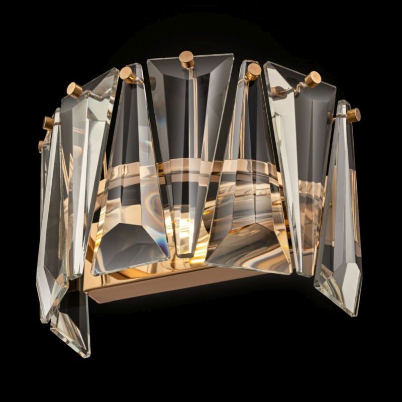Maytoni-MOD043WL-01G - Puntes - Gold Wall Lamp with Crystal