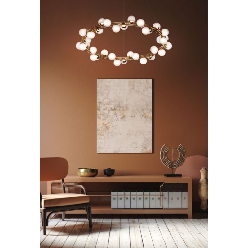 Ceiling Lights - Tessara - LED Frosted White Shades & Gold Centre Fitting Maytoni-MOD081PL-L50G3K - Tessara - LED Frosted White Shades & Gold Centre Fitting