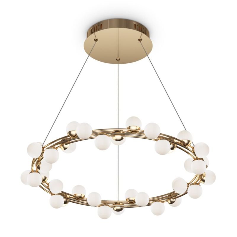 Ceiling Lights - Tessara - LED Frosted White Shades & Gold Centre Fitting Maytoni-MOD081PL-L50G3K - Tessara - LED Frosted White Shades & Gold Centre Fitting