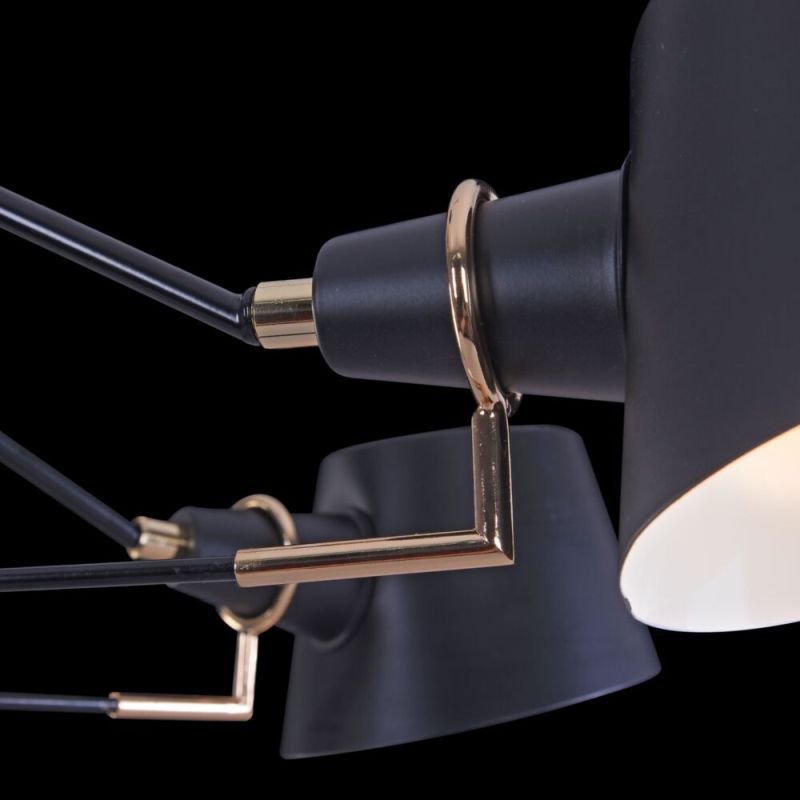Ceiling Lights - Abigail - Black & Gold 6 Light Ceiling Lamp Maytoni-MOD134PL-06B - Abigail - Black & Gold 6 Light Ceiling Lamp