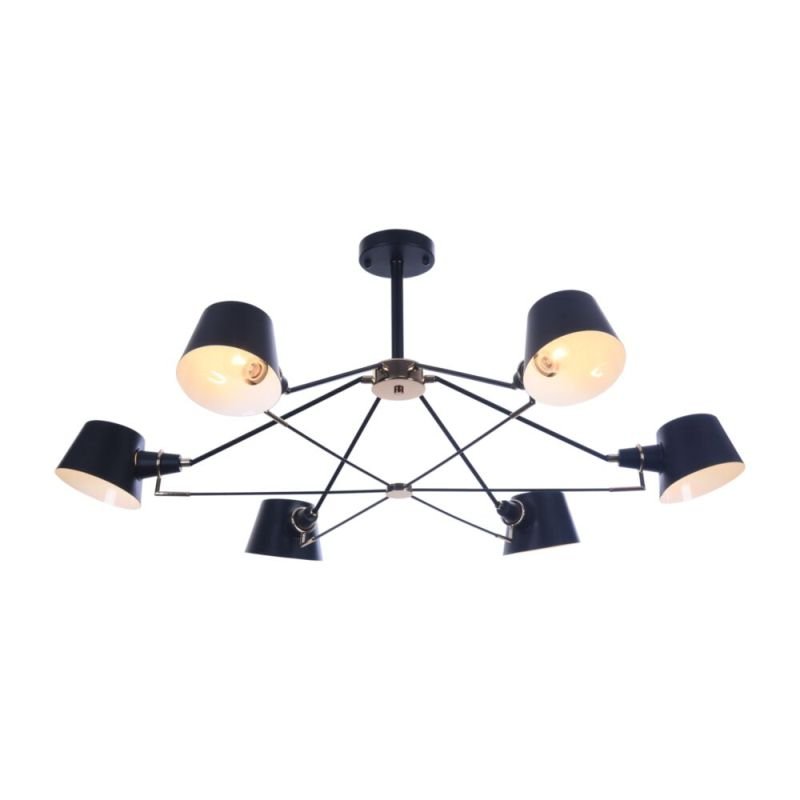 Ceiling Lights - Abigail - Black & Gold 6 Light Ceiling Lamp Maytoni-MOD134PL-06B - Abigail - Black & Gold 6 Light Ceiling Lamp
