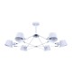 Ceiling Lights - Abigail - White & Chrome 6 Light Ceiling Lamp Maytoni-MOD134PL-06W - Abigail - White & Chrome 6 Light Ceiling Lamp