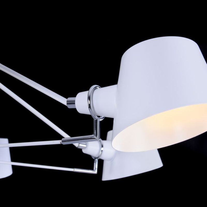 Ceiling Lights - Abigail - White & Chrome 6 Light Ceiling Lamp Maytoni-MOD134PL-06W - Abigail - White & Chrome 6 Light Ceiling Lamp