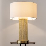 Impressive - Gold Table Lamp with White Shade