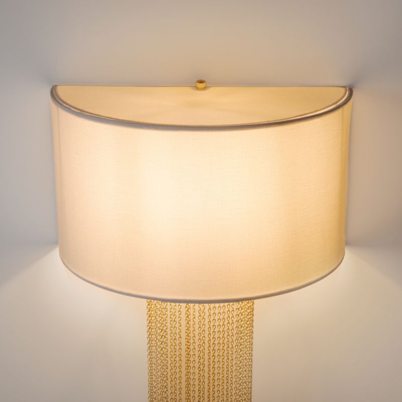 Maytoni-MOD151WL-01G - Impressive - Gold Wall Lamp with White Shade