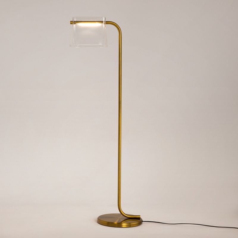 - Cabaret - Satin Brass LED Floor Lamp with Transparent Glass Maytoni-MOD170FL-L8BS3K - Cabaret - Satin Brass LED Floor Lamp with Transparent Glass