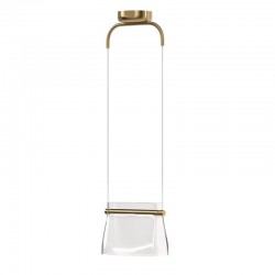Cabaret - Satin Brass LED Pendant with Transparent Glass Cabaret - Satin Brass LED Pendant with Transparent Glass