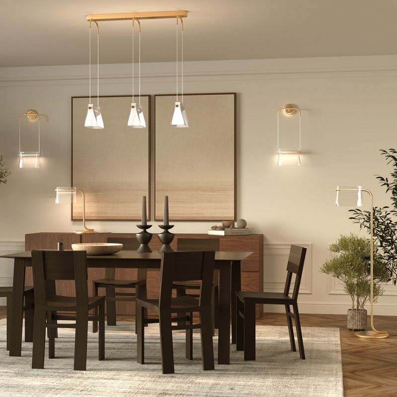 - Cabaret - Satin Brass LED Table Lamp with Transparent Glass Maytoni-MOD170TL-L8BS3K - Cabaret - Satin Brass LED Table Lamp with Transparent Glass