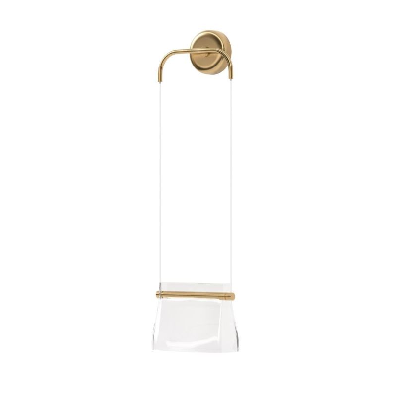 - Cabaret - Satin Brass LED Wall Lamp with Transparent Glass Maytoni-MOD170WL-L8BS3K1 - Cabaret - Satin Brass LED Wall Lamp with Transparent Glass