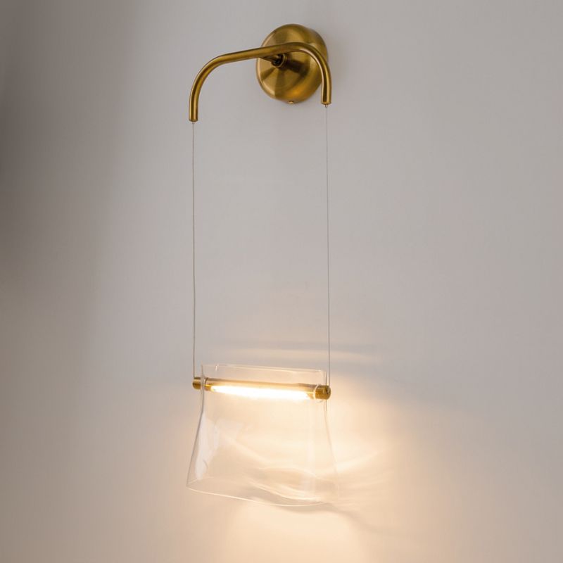 - Cabaret - Satin Brass LED Wall Lamp with Transparent Glass Maytoni-MOD170WL-L8BS3K1 - Cabaret - Satin Brass LED Wall Lamp with Transparent Glass