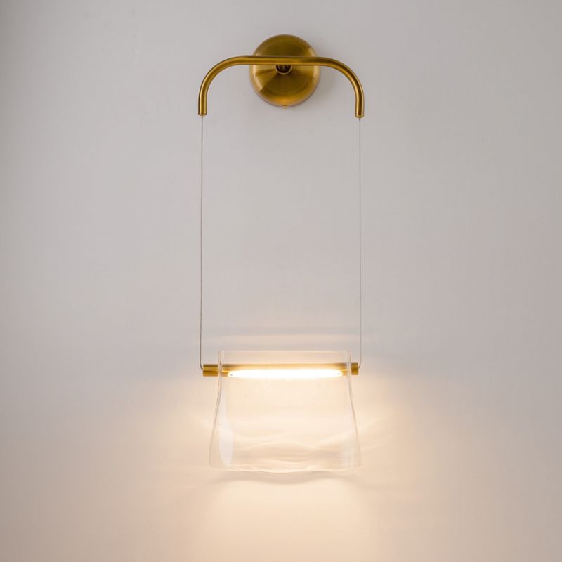 - Cabaret - Satin Brass LED Wall Lamp with Transparent Glass Maytoni-MOD170WL-L8BS3K1 - Cabaret - Satin Brass LED Wall Lamp with Transparent Glass