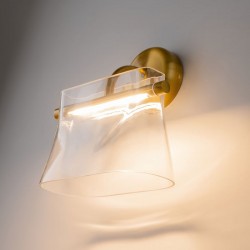 Cabaret - Satin Brass LED Wall Lamp with Transparent Glass Cabaret - Satin Brass LED Wall Lamp with Transparent Glass