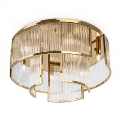 Frame - Gold 9 Light Semi Flush with Clear Rods Frame - Gold 9 Light Semi Flush with Clear Rods