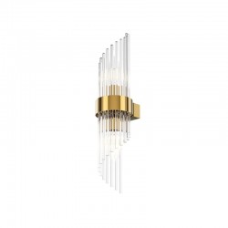 Frame - Gold 2 Light Wall Lamp with Clear Rods Frame - Gold 2 Light Wall Lamp with Clear Rods