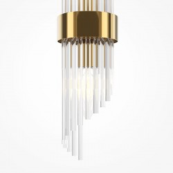 Frame - Gold 2 Light Wall Lamp with Clear Rods Frame - Gold 2 Light Wall Lamp with Clear Rods